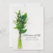 Invitation La verdure dans Vase Célébration de la vie (Devant)