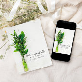 Invitation La verdure dans Vase Célébration de la vie