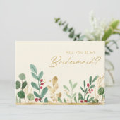 Invitation La verdure de Noël | Proposition d'aide-ménam (Debout devant)