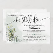 Invitation La verdure des eucalyptus, nous faisons encore ann (Devant / Derrière)