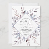 Invitation La verdure d'hiver en un seul Mariage (Devant)