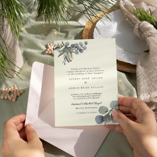 Invitation La verdure d'hiver | Mariage traditionnel ivoire