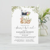 Invitation La verdure du lapin de printemps | Baby shower par (Debout devant)