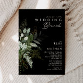 Invitation La verdure et la feuille d'or | Brunch Mariage noi