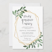 Invitation La verdure naturelle | Aquarelle Quinceanera (Devant)