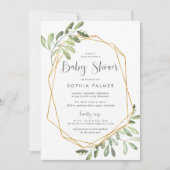 Invitation La verdure naturelle | Baby shower aquarelle (Devant)