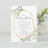 Invitation La verdure naturelle | Baby shower aquarelle (Debout devant)