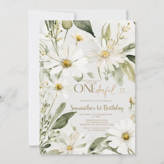 Invitation La verdure n'est-elle pas superbe 1ère Fleurs d'an (Devant)