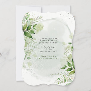 Invitation La Verdure Rustique Serez-Vous Mon Bridesmaid Invi