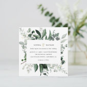 Invitation La verdure sauvage| Mariage botanique Gold Modern (Debout devant)