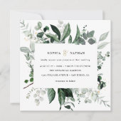 Invitation La verdure sauvage| Mariage botanique Gold Modern (Devant)