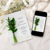 Invitation La verdure sur la Quinceanera Blanche