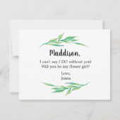 Invitation La verdure, tu seras ma fille aux fleurs (Dos)