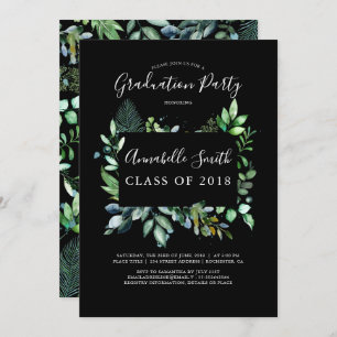 Invitation La verdure Woodland Partie de graduation de l'aq