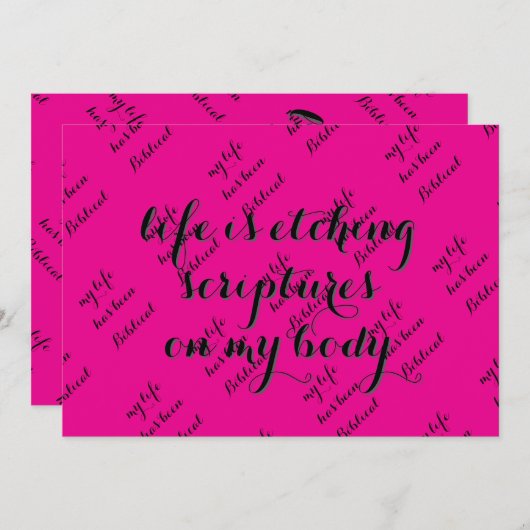 Invitation La vie biblique (Devant / Derrière)