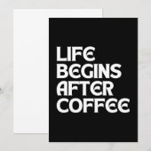 INVITATION LA VIE COMMENCE APRÈS LE CAFÉ (Devant / Derrière)