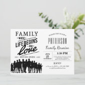 Invitation La vie commence et l'amour ne finit jamais | Réuni (Debout devant)