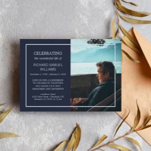 Invitation La vie de la Marine bleu minimal Photo personnal