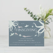 Invitation La vie de la mer de Thanksgiving de l'Amitié rose (Debout devant)