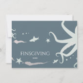 Invitation La vie de la mer de Thanksgiving de l'Amitié rose (Dos)