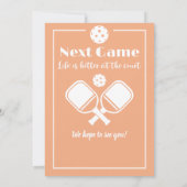 Invitation La vie de retraite de Pickleball est meilleure à l (Dos)