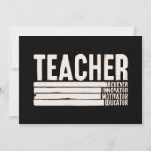 Invitation La vie des enseignants Retour à l'école (Devant)