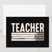 Invitation La vie des enseignants Retour à l'école (Devant / Derrière)