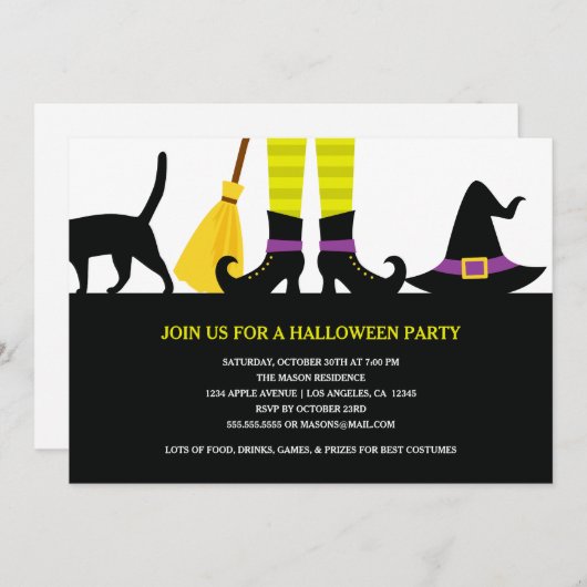 Invitation La vie des sorcières (Devant / Derrière)