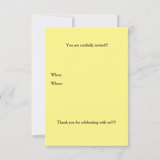 Invitation La vie du softball (Dos)