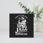 Invitation La Vie Est Beaucoup Comme Jazz Music Band Player C (Debout devant)