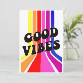 Invitation La vie est bonne. Good Vibes (Debout devant)