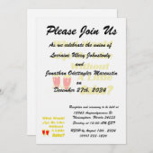 Invitation la vie est comme sans salsa jaune texte rouge cong (Devant / Derrière)