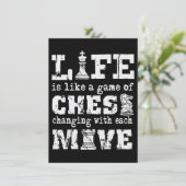 Invitation la vie est comme un jeu d'échecs - changer avec ch (Debout devant)