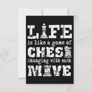 Invitation la vie est comme un jeu d'échecs - changer avec ch