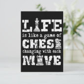 Invitation la vie est comme un jeu d'échecs - changer avec ch (Debout devant)