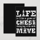 Invitation la vie est comme un jeu d'échecs - changer avec ch (Devant / Derrière)