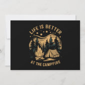 Invitation La Vie Est Meilleure Au Camping Camping Camper Cam (Devant)