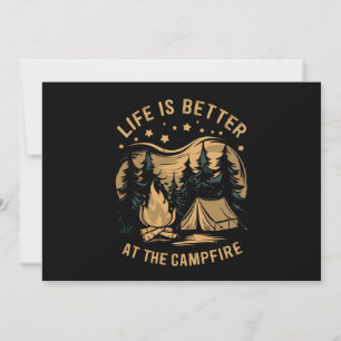 Invitation La vie est meilleure au camping-car Campfire Campe