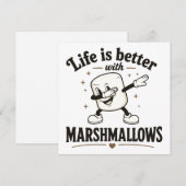 Invitation La vie est meilleure avec des marshmallows (Devant / Derrière)