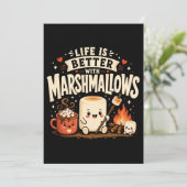 Invitation La vie est meilleure avec des marshmallows (Debout devant)
