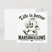 Invitation La vie est meilleure avec des marshmallows (Devant / Derrière)