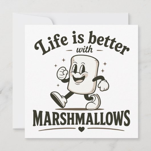 Invitation La vie est meilleure avec des marshmallows (Devant)