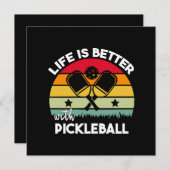 Invitation La vie est meilleure avec Pickleball (Devant / Derrière)