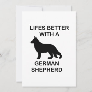 Invitation la vie est meilleure avec un berger allemand