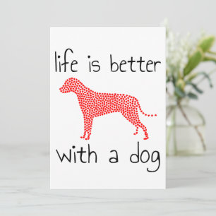 Invitation La Vie Est Meilleure Avec Un Chien - Amoureux de l