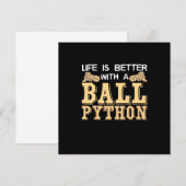 Invitation La vie est meilleure avec un python royal (Devant / Derrière)