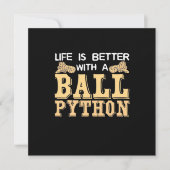 Invitation La vie est meilleure avec un python royal (Devant)