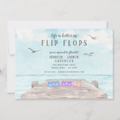 Invitation La Vie Est Meilleure En Flip Flops En Mouvement Fa (Devant)