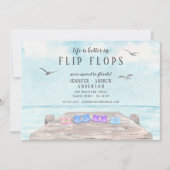 Invitation La Vie Est Meilleure En Flip Flops En Mouvement Fa (Devant)