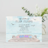 Invitation La Vie Est Meilleure En Flip Flops En Mouvement Fa (Debout devant)